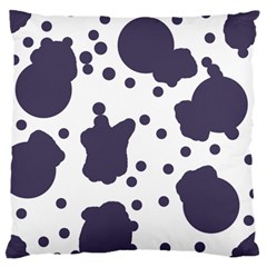 Illustration Cow Pattern Texture Cloth Dot Animal Large Flano Cushion Case (two Sides)