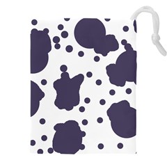 Illustration Cow Pattern Texture Cloth Dot Animal Drawstring Pouch (5xl) by danenraven