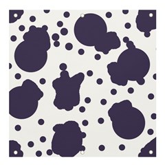 Illustration Cow Pattern Texture Cloth Dot Animal Banner And Sign 4  X 4 