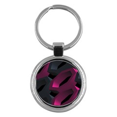 Hexagon Geometric Art Design Key Chain (round) by danenraven