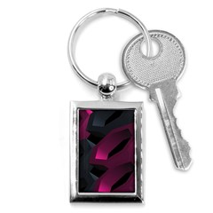 Hexagon Geometric Art Design Key Chain (rectangle) by danenraven