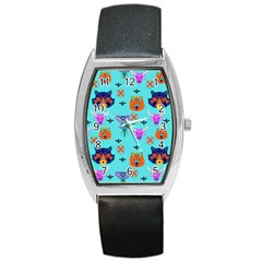 Illustration Design Gardening Texture Barrel Style Metal Watch by danenraven