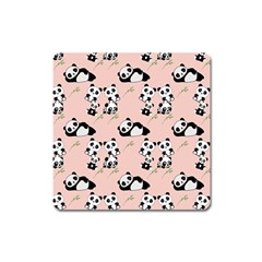 Pattern Panda Bear Square Magnet