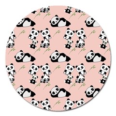 Pattern Panda Bear Magnet 5  (round) by danenraven