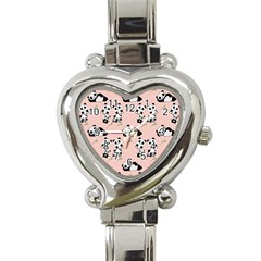 Pattern Panda Bear Heart Italian Charm Watch