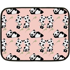 Pattern Panda Bear Fleece Blanket (mini)