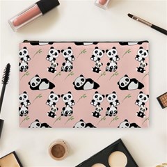 Pattern Panda Bear Cosmetic Bag (large)