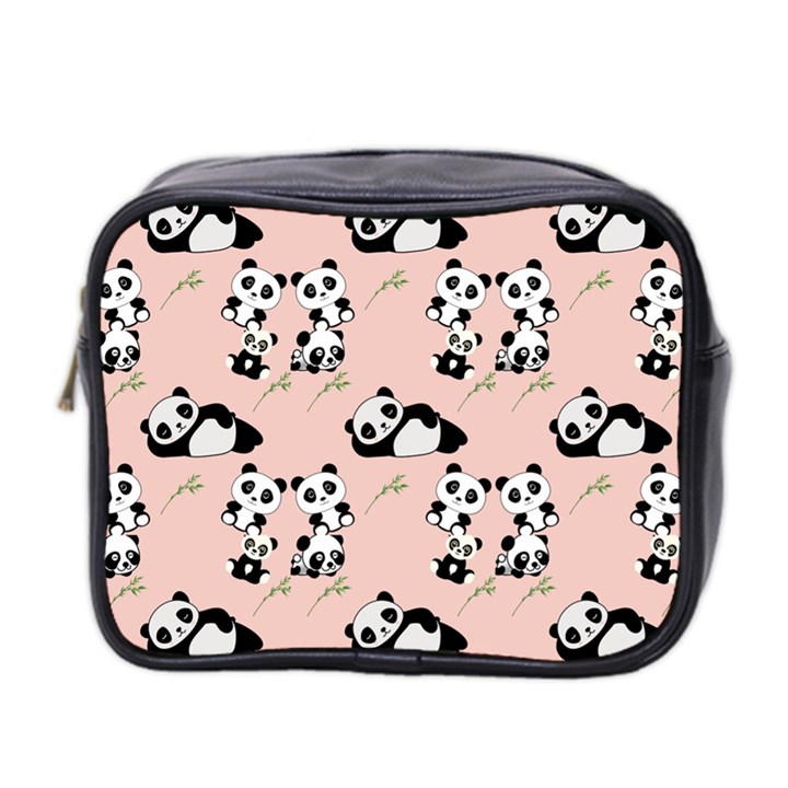 Pattern Panda Bear Mini Toiletries Bag (Two Sides)