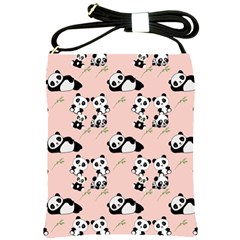 Pattern Panda Bear Shoulder Sling Bag by danenraven