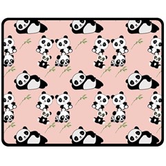 Pattern Panda Bear Fleece Blanket (medium) 