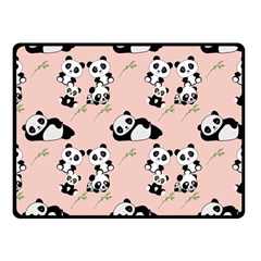 Pattern Panda Bear Fleece Blanket (small) by danenraven