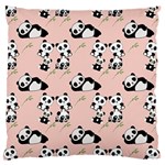 Pattern Panda Bear Large Flano Cushion Case (Two Sides) Front