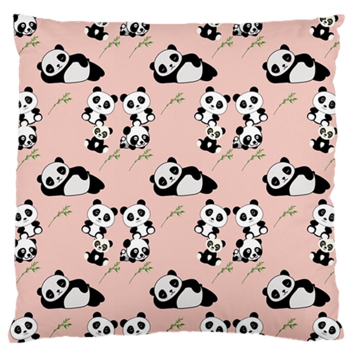 Pattern Panda Bear Large Flano Cushion Case (Two Sides)