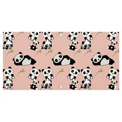 Pattern Panda Bear Banner And Sign 4  X 2 