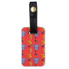 Illustration Elephant Cartoon Animal Monkey Luggage Tag (one Side) by danenraven