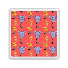 Illustration Elephant Cartoon Animal Monkey Memory Card Reader (square) by danenraven