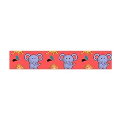 Illustration Elephant Cartoon Animal Monkey Flano Scarf (mini) by danenraven