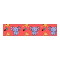 Illustration Elephant Cartoon Animal Monkey Velvet Scrunchie by danenraven