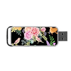 Illustration Bird Flower Floral Background Portable Usb Flash (one Side) by danenraven