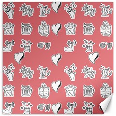 Stickers Hobbies Hearts Reading Canvas 12  X 12  by danenraven