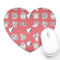 Stickers Hobbies Hearts Reading Heart Mousepads by danenraven