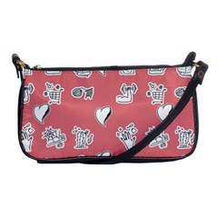 Stickers Hobbies Hearts Reading Shoulder Clutch Bag by danenraven