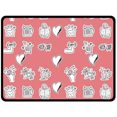 Stickers Hobbies Hearts Reading Fleece Blanket (large)  by danenraven