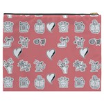 Stickers Hobbies Hearts Reading Cosmetic Bag (XXXL) Back