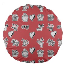 Stickers Hobbies Hearts Reading Large 18  Premium Round Cushions by danenraven