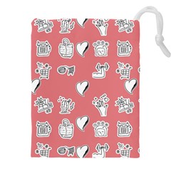 Stickers Hobbies Hearts Reading Drawstring Pouch (5xl) by danenraven