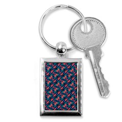 Illustration Tile Pattern Patchwork Key Chain (rectangle) by danenraven