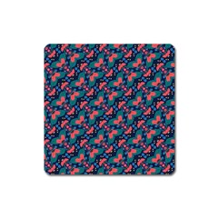 Illustration Tile Pattern Patchwork Square Magnet