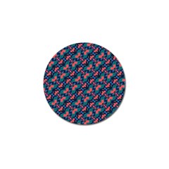 Illustration Tile Pattern Patchwork Golf Ball Marker (4 Pack) by danenraven