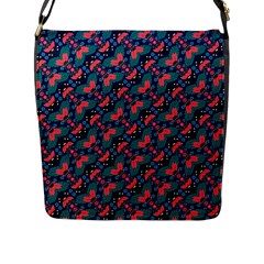 Illustration Tile Pattern Patchwork Flap Closure Messenger Bag (l) by danenraven