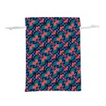 Illustration Tile Pattern Patchwork Lightweight Drawstring Pouch (S) Front