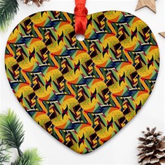 Illustration Geometric Pattern Colorful Pattern Ornament (heart) by danenraven