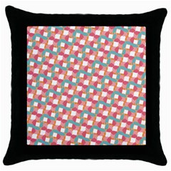 Patchwork Pastel Pattern Art Throw Pillow Case (Black)