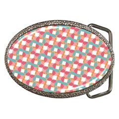 Patchwork Pastel Pattern Art Belt Buckles by danenraven