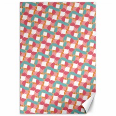 Patchwork Pastel Pattern Art Canvas 20  X 30  by danenraven