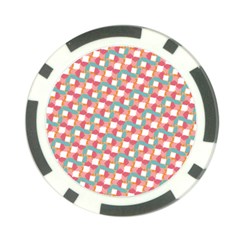 Patchwork Pastel Pattern Art Poker Chip Card Guard by danenraven