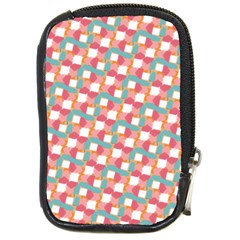 Patchwork Pastel Pattern Art Compact Camera Leather Case by danenraven