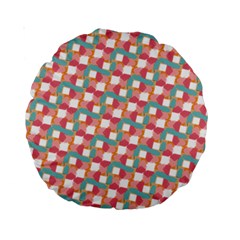 Patchwork Pastel Pattern Art Standard 15  Premium Round Cushions