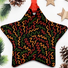 African Abstract  Star Ornament (two Sides) by ConteMonfrey