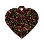 African Abstract  Dog Tag Heart (One Side) Front