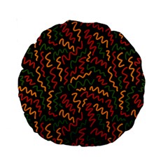 African Abstract  Standard 15  Premium Round Cushions by ConteMonfrey