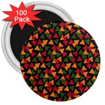 African Triangles  3  Magnets (100 pack) Front