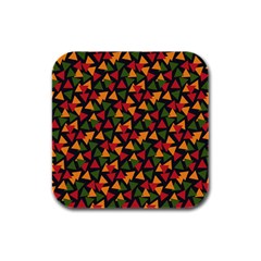 African Triangles  Rubber Square Coaster (4 Pack) by ConteMonfrey