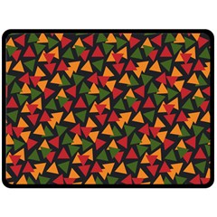 African Triangles  Fleece Blanket (large)  by ConteMonfrey