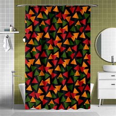 African Triangles  Shower Curtain 48  x 72  (Small) 