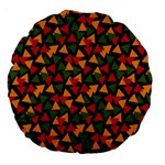 African Triangles  Large 18  Premium Round Cushions Front